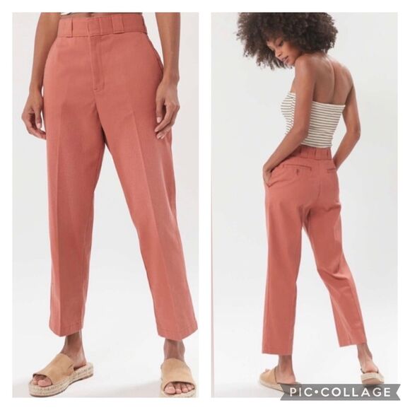Urban Outfitters Dickies High Rise Ankle Pants Terra Cotta Size 0 - Picture 1 of 6